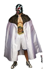 costume di carnevale MANTELLO WRESTLING BIANCO